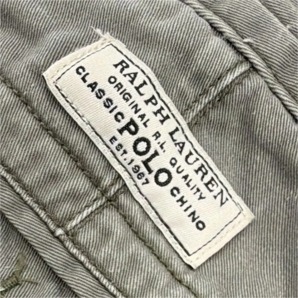 Polo Ralph Lauren Mens Gray Chino Cargo Shorts Classic Fit 10